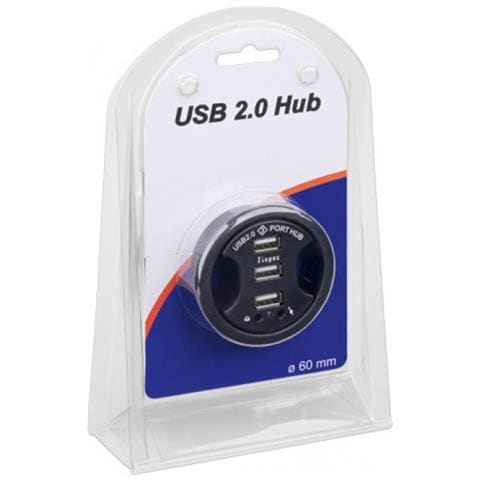 Hub USB 3 Porte + Audio da Scrivania Foro 6 cm Colore Nero - Foto 4