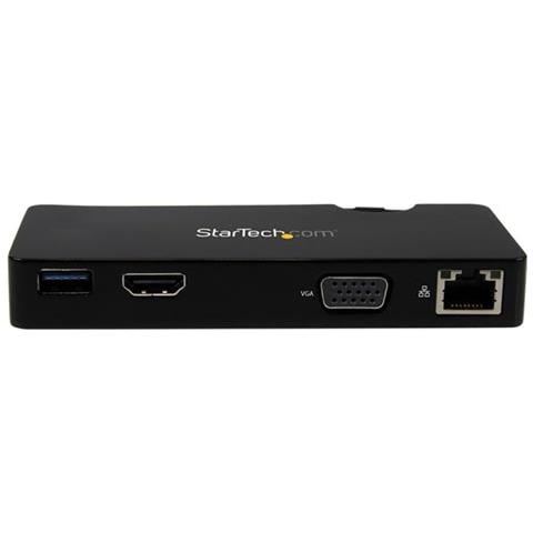 Docking Station mini per Laptop Universale USB 3.0 a doppia uscita con adattatori HDMI / VGA e Gigabit Ethernet USB 3.0 - Foto 4