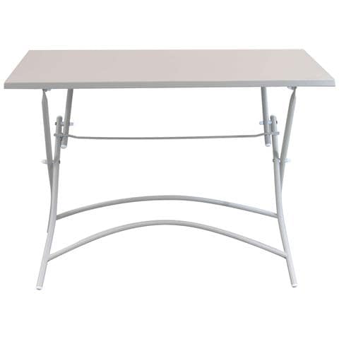 Tavolo Rettangolare Pieghevole In Ferro Tortora 110 X 70 Per Esterno Giardino, Portico, Ristorante, Gelateria Bar Hotel Albergo - Foto 2