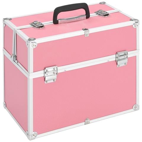 Valigia per Cosmetici 38x23x34 cm Rosa in Alluminio - Foto 1