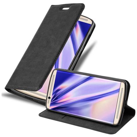 Custodia Compatibile Con Zte Axon 7 Mini In Nero Di Notte - Coperchio Protettiva Con Chiusura Magnetica, Funzione Stand E Tasca Per Le Carte - Foto 1