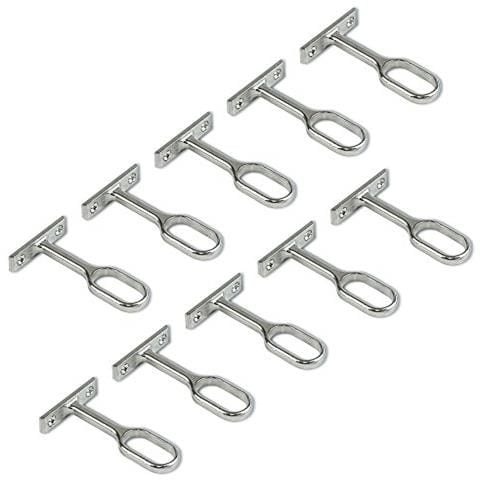 7061007 Reggitubo Centrale Per Asta Di Armario Ovale, Zama, Nichelato, Set Di 10 - Foto 1