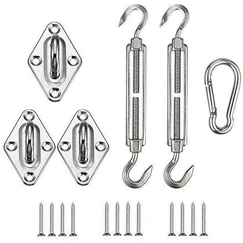 Fermi a Molla per Vela Parasole 5 pz in Acciaio Inox Fermi a Molla per Vela Parasole 5 pz in Acciaio Inox