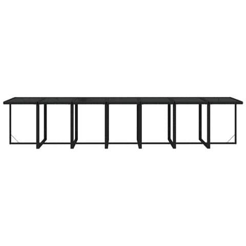 Set Da Pranzo Da Giardino 15 Pz Con Cuscini In Polyrattan Nero - Foto 8