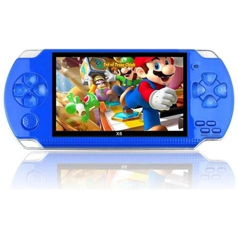Console 4,3"" Tft-lcd Retro X6 Portatile 8gb, 1000+ Giochi, Connessione Tv - Blu - Foto 1