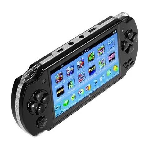 Console 4,3"" Tft-lcd Retro X6 Portatile 8gb, 1000+ Giochi, Connessione Tv - Blu - Foto 3