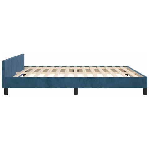 Giroletto senza Materasso Blu Scuro 180x200 cm in Velluto - Foto 9