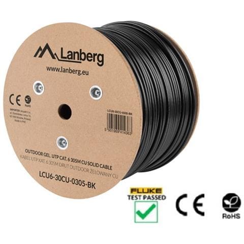 LCU6-30CU-0305-BK cavo di rete Nero 305 m Cat6 U /UTP (UTP) - Foto 3