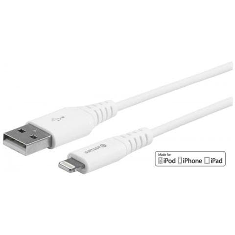 Estuff Lightning Cable Mfi 0,15m Whit Bianco - Foto 1