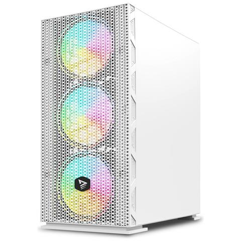 Case Computer Desktop Atx Raptor White X1 Nero Multicolore - Foto 7
