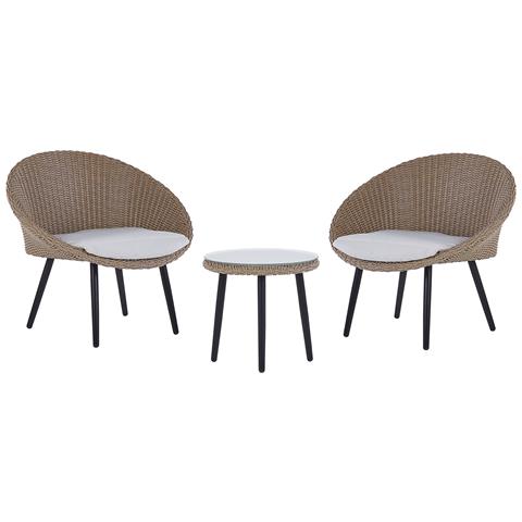 Set Bistro In Rattan Color Naturale Ortigia - Foto 2