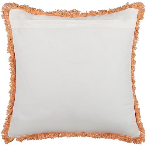 Set Di 2 Cuscini Sativus Cotone 45 X 45 Cm Arancione Trama Floreale - Foto 2