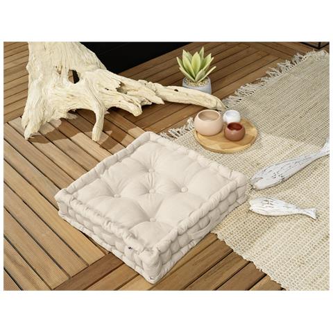 Cuscino Da Pavimento 50 X 50 X 10 Cm Kala Greige - Foto 1