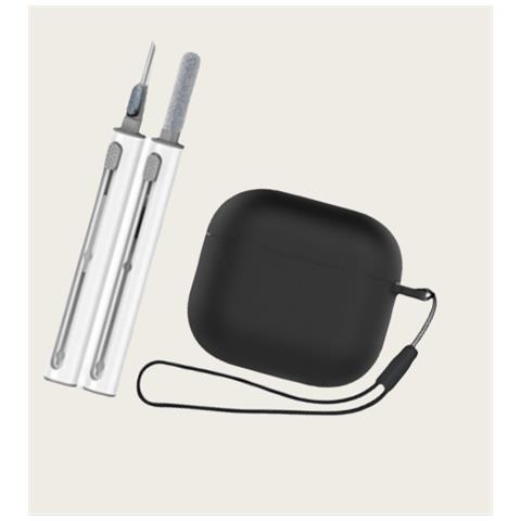 Custodia Protettiva In Silicone Per Apple Airpods 4 Black - Foto 2