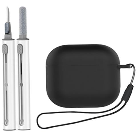 Custodia Protettiva In Silicone Per Apple Airpods 4 Black - Foto 3