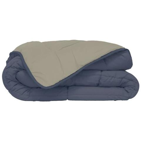 Piumino In Microfibra 400 G /m Calgary Petrolio E Mastice 220x240 Cm - Foto 1