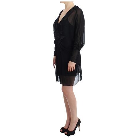 Abito Nero In Seta A Maniche Lunghe - It40-s - Foto 2