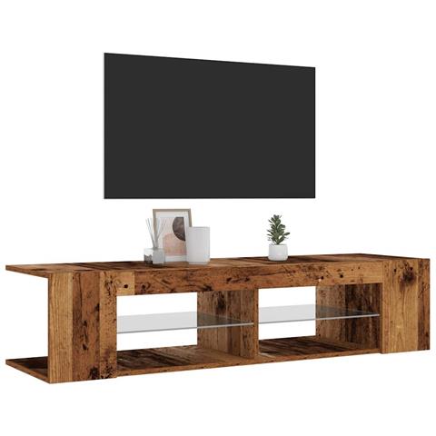Mobile Porta TV con LED Legno Antico 135x39x30 cm Truciolato - Foto 10