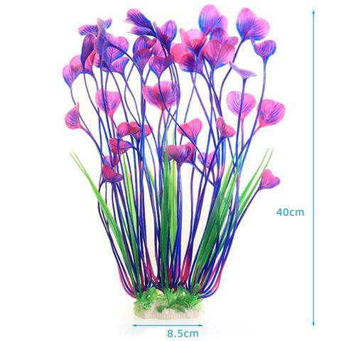 Piante Artificiali Per Acquario - Alghe Viola Vibranti Per La Decorazione Di Acquari - Foto 2