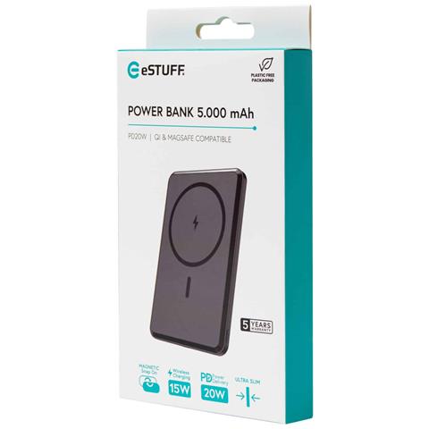 ES641100 batteria portatile 5000 mAh Carica wireless Nero - Foto 6