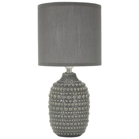 Lampada Da Tavolo Mf94 - Grigio - Ceramica - 15x15x30,5 Cm - Foto 1