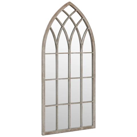 Lusso Casadino -  Specchio Da Giardino Sabbia 70x30 Cm In Ferro Per Uso Esterno - Foto 1