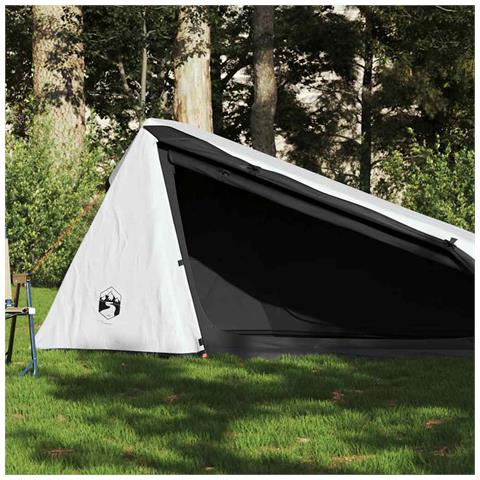 Tenda Campeggio a Tunnel 1 Persona Bianca Tessuto Impermeabile - Foto 1