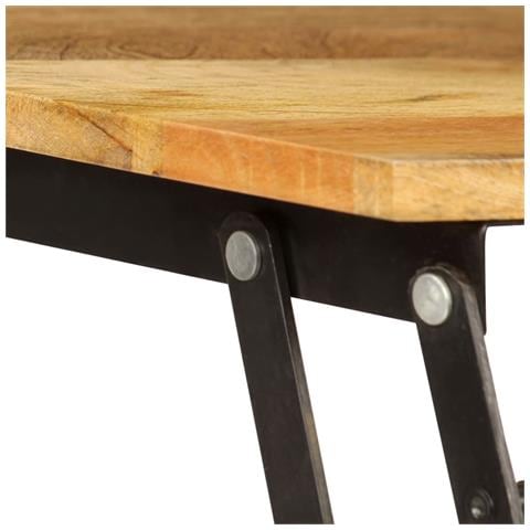 Tavolino Da Salotto In Legno Massello Di Mango 110x55x35 Cm - Foto 8