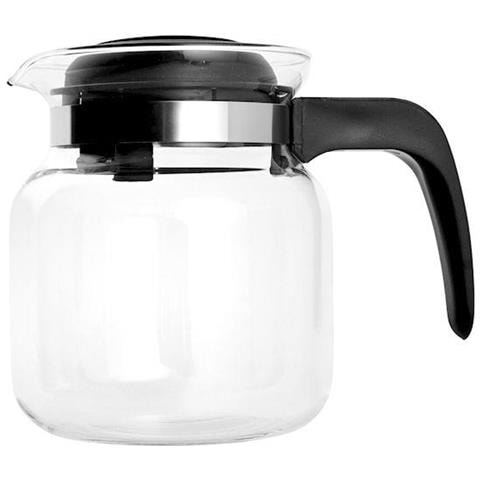 Teiera Matura in vetro borosilicato con tappo e manico nero lt 1 - Foto 1