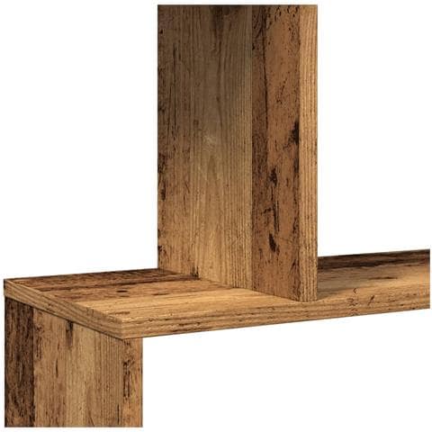 Libreria Divisorio 6Ripiani Legno Antico 70x24x193cm Truciolato - Foto 9