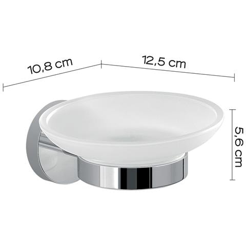 Portasapone Da Muro In Acciaio Inox E Cromall 2311 Serie Eros Cromato - Foto 2