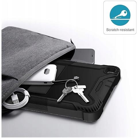 Custodia Per Samsung Galaxy Tab A 8.0 Con Supporto E Tracolla Nera - Foto 4
