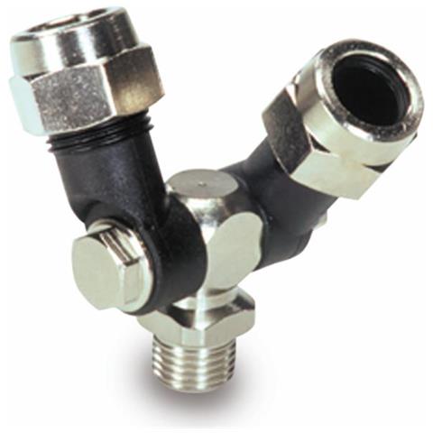 Getto Snodato Doppio Con Filetto Maschio 1/4'g Confezione Da 5 Pezzi - Foto 1