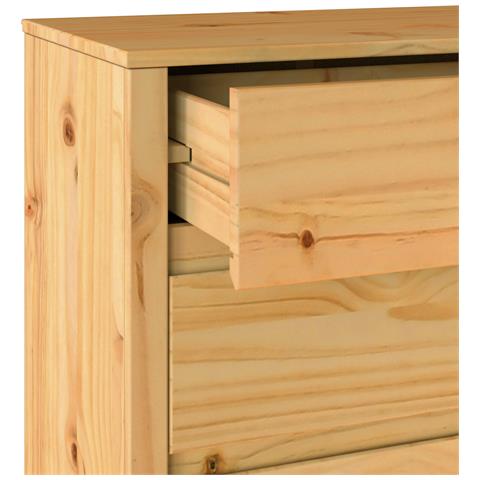 "Cassettiera ""DRAMMEN"" 76,5x40x91 cm Legno Massello di Pino" - Foto 9