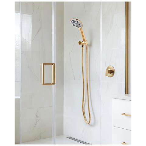 Kit Doccia Con Soffione E Flessibile Tarma 4 Funzioni Oro - Foto 1