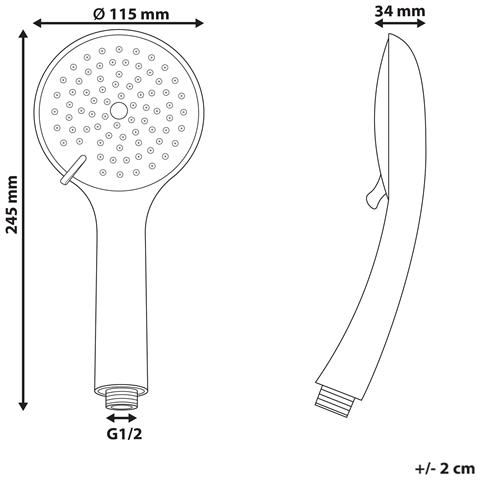 Kit Doccia Con Soffione E Flessibile Tarma 4 Funzioni Oro - Foto 7