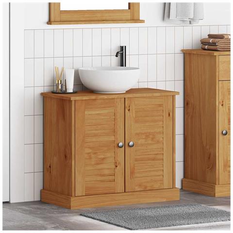 Mobile Lavabo con porta VIGO marrone ambrato 67.5 x 34 x 59 cm - Foto 2