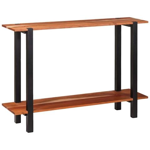 Tavolo consolle con lo scaffale Marrone 110 x 30 x 75 cm - Foto 2