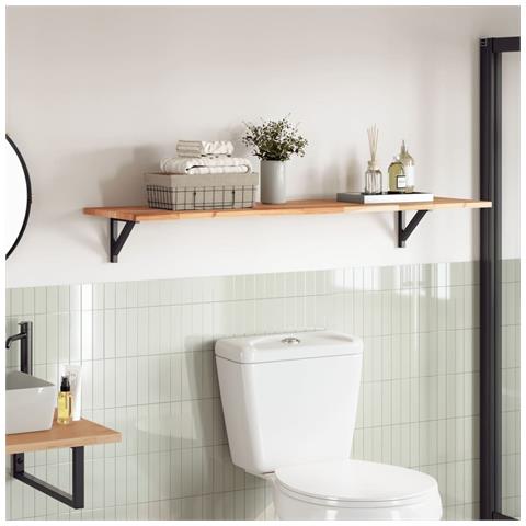 Piano Tavolo Rettangolare 120x40x2 cm Legno Massello di Acacia - Foto 2