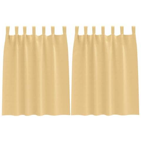 Tende con tende 2 pcs Beige Poliestere - Foto 1