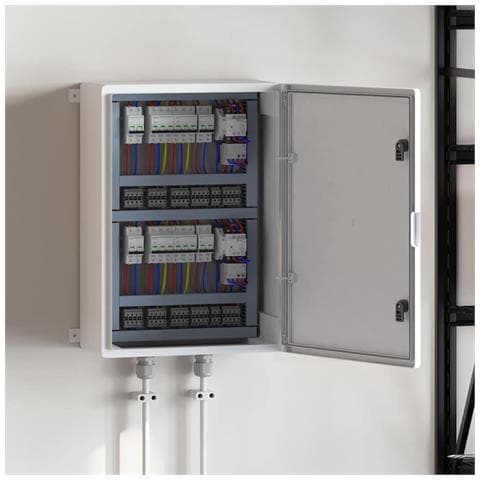 Armadietto di Controllo Grigio 50 x 24.5 x 70 cm Plastica ABS - Foto 2