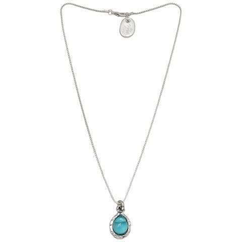 Collana E Orecchini Placcati In Argento Con Cristallo Blu - Foto 2