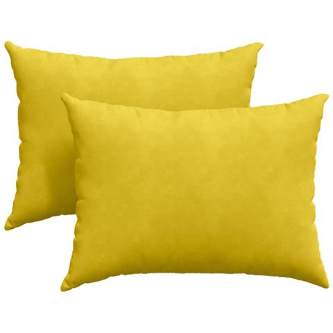 Cuscini da Divano 2 pcs Giallo 70 x 50 cm Tessuto in Cords - Foto 1