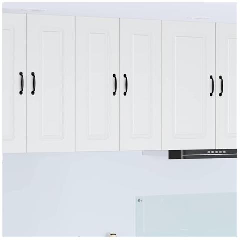 Pensile cucina con porta 2 pcs Bianco Lucido 30 x 31 x 80 cm - Foto 2