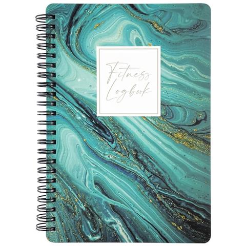 A5 Fitness Planner - Design Astratto, Diario Di Allenamento A Spirale E Tracker Fitness Quotidiano - Foto 5