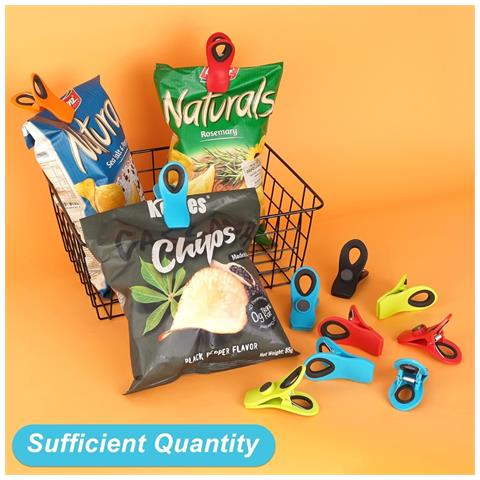 Clip Magnetici Per Frigorifero - Set Da 12 Clip Sigilla Alimenti Per Snack E Sacchetti - Foto 7