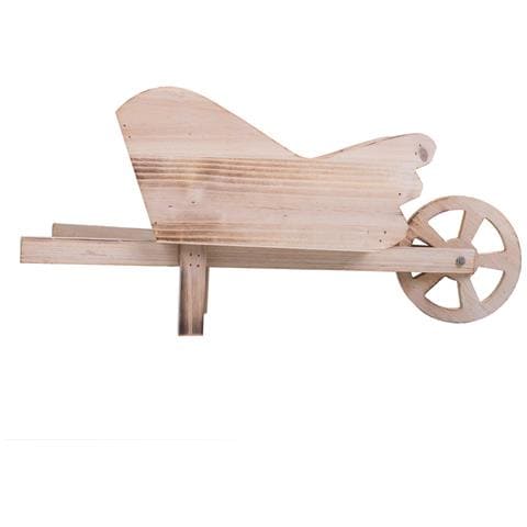 Carrello Portafiori In Legno Marrone 42x15,7x20h - Foto 2