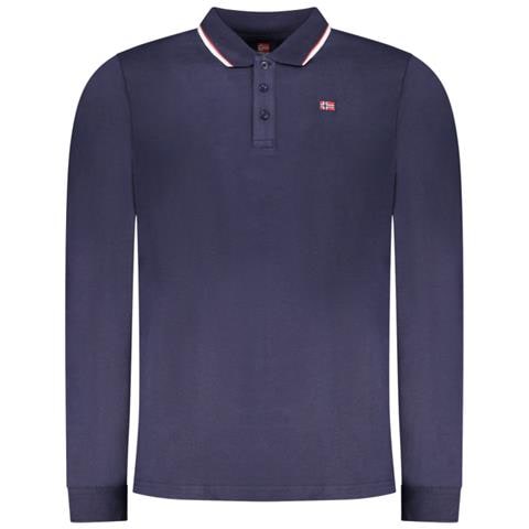 Polo da uomo a maniche lunghe, Norvegia 1963, blu - Colore: Blu, Taglia: S - Foto 1