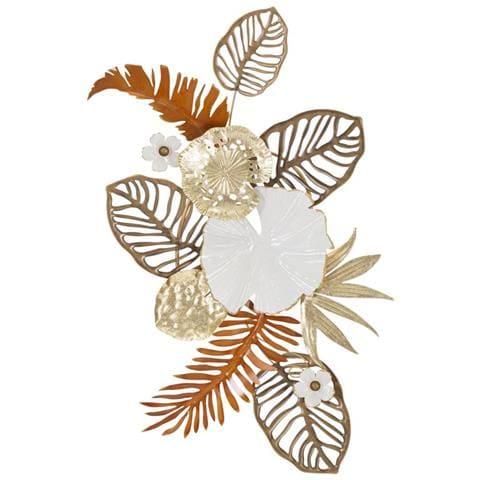 Decorazione In Metallo 3d Fiori 28-multicolore-metallo-50,8x7x87 Cm - Foto 1