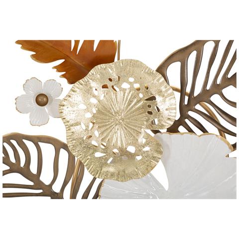 Decorazione In Metallo 3d Fiori 28-multicolore-metallo-50,8x7x87 Cm - Foto 2